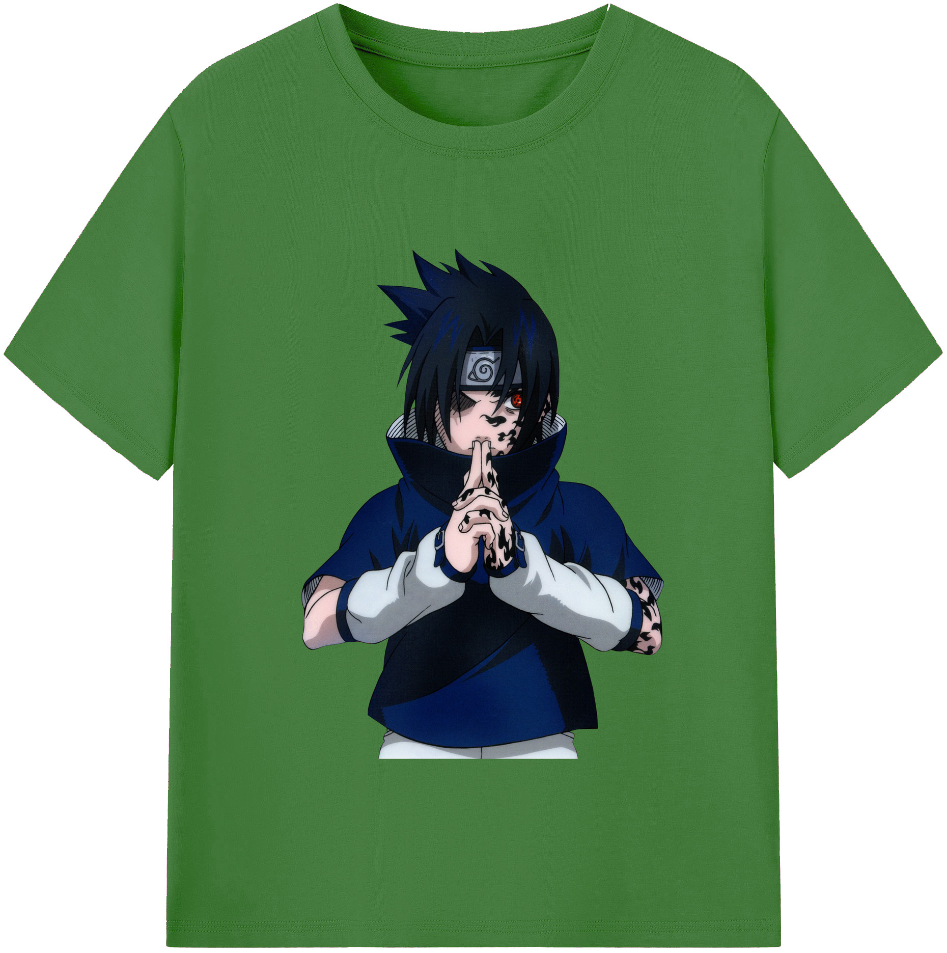 （画像用） NARUTO -ナルト- うちは サスケ Uchiha Sasuke レディースカジュアルプリントTシャツ（綿100％）